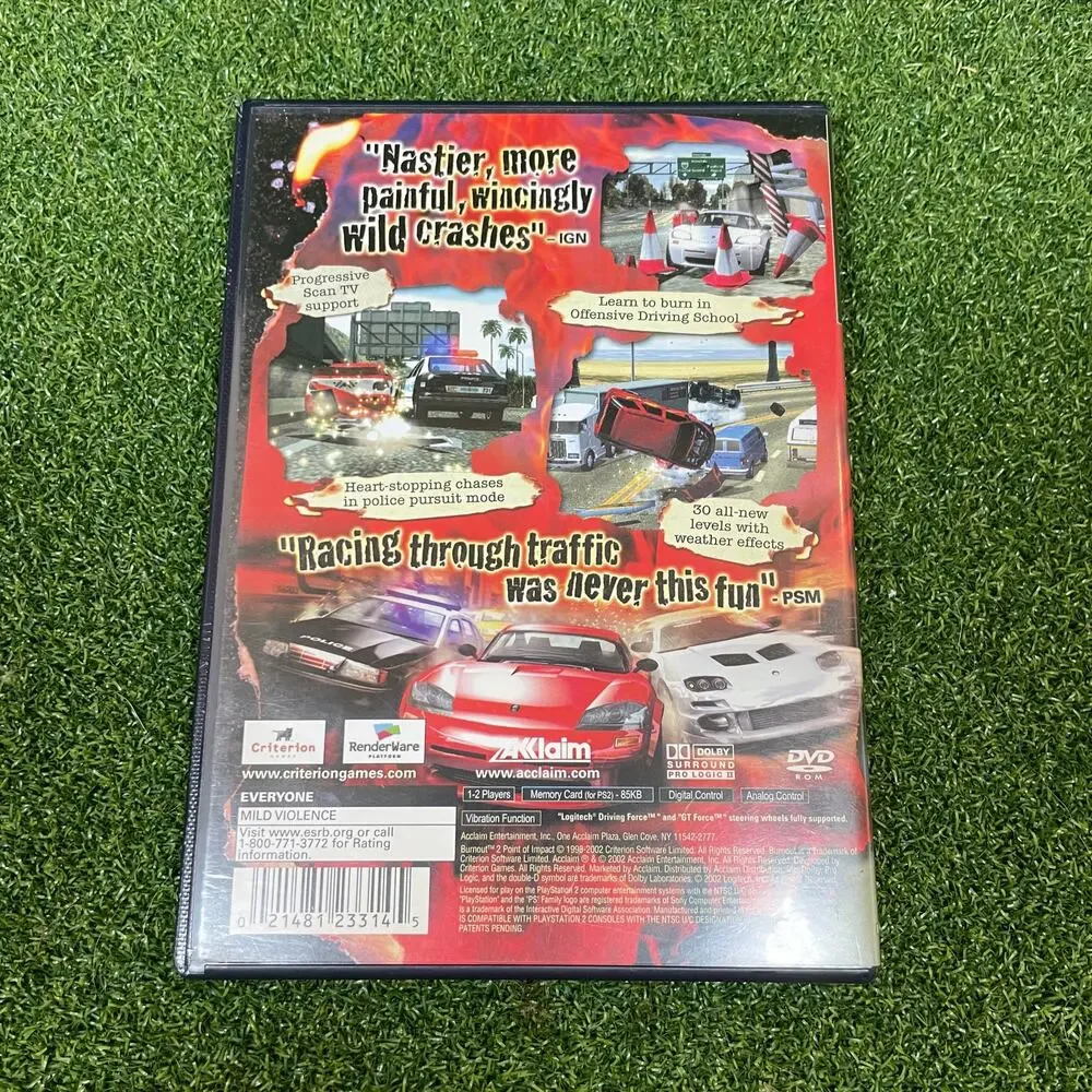 Burnout 2: Point of Impact (PS2 Playstation 2) Tested CIB w/ Manual
